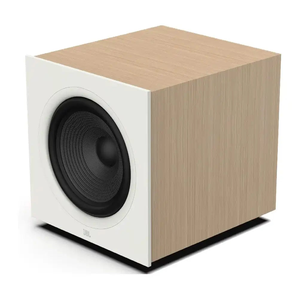 JBL STAGE 200P 300W Powered Subwoofer With 10" Woofer, Latte White