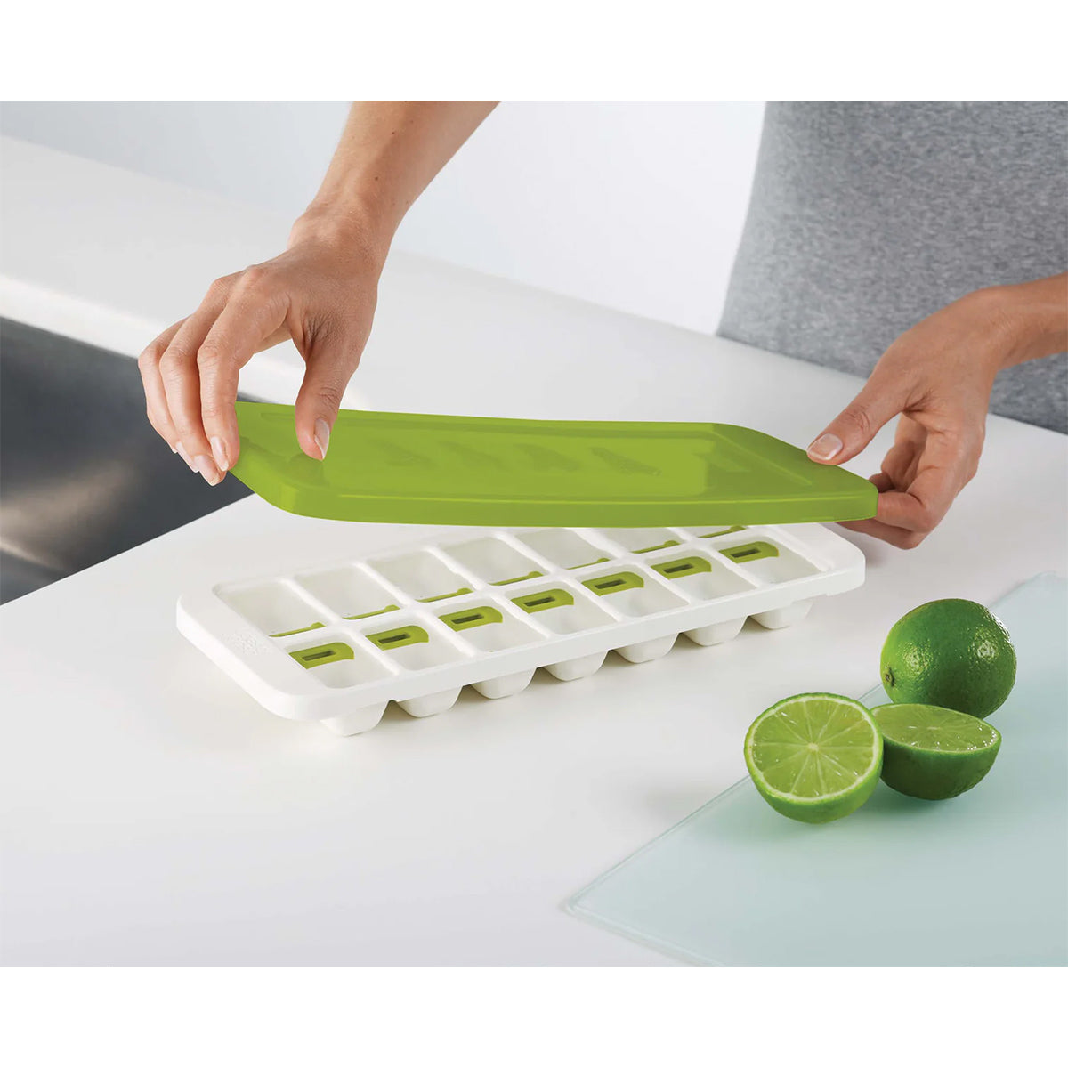 Joseph Joseph 20018 QuickSnap™ Plus Ice Cube Tray, 14 Cube Capacity - Green