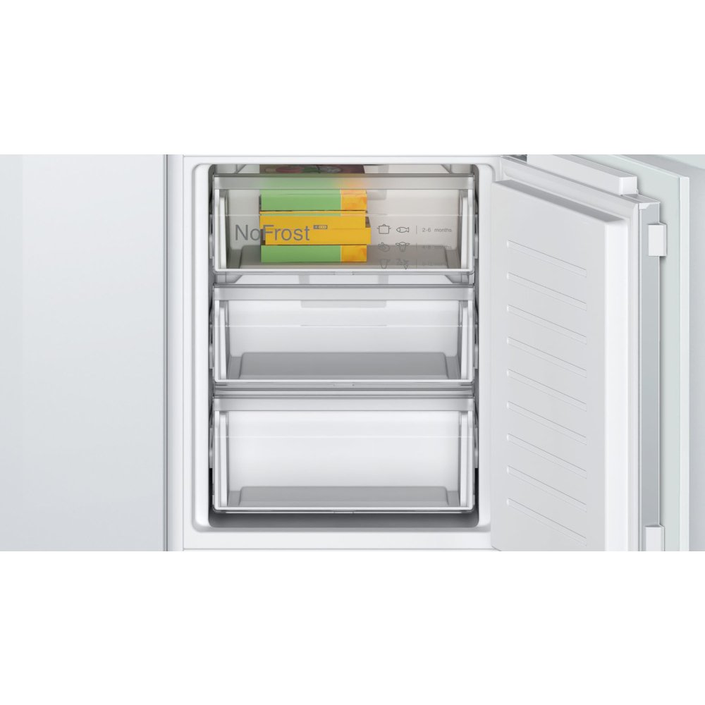 Bosch KIN86VFE0G Series 4 Frost Free Integrated Fridge Freezer, Fixed Hinge, 60/40, E Rated