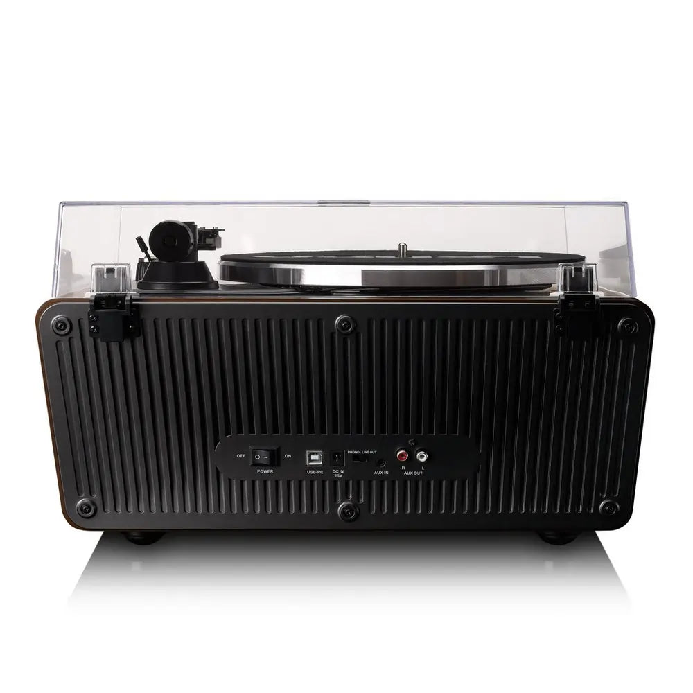Lenco LS470WA Turntable With Built-In Speakers And Bluetooth, Dark Walnut