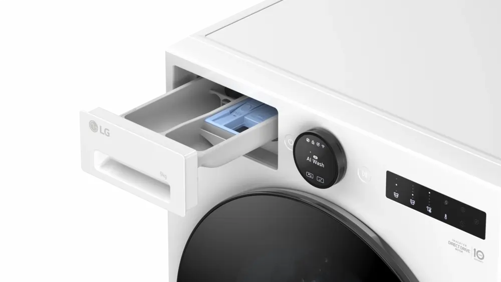 LG F4X7009TWB 9kg 1400 Spin AI Smart Washing Machine, White