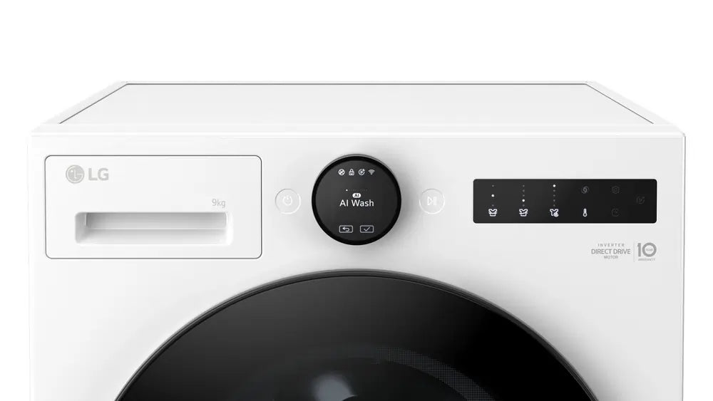 LG F4X7009TWB 9kg 1400 Spin AI Smart Washing Machine, White