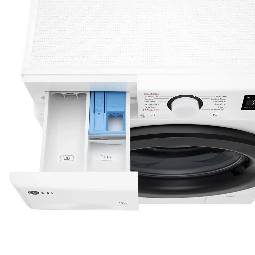 LG F4Y511WBLN1 11kg 1400 Spin Washing Machine, White