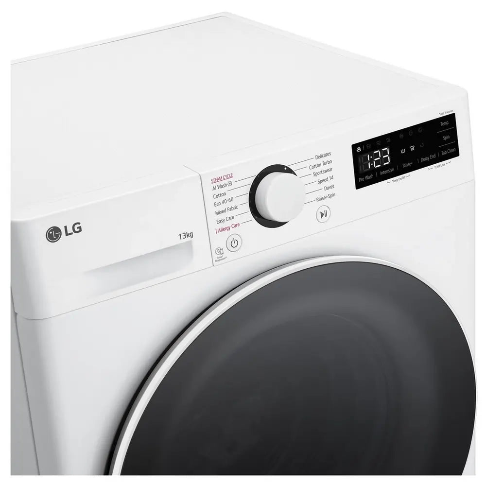 LG F4Y513WWLN1 13kg 1400 Spin Washing Machine, White