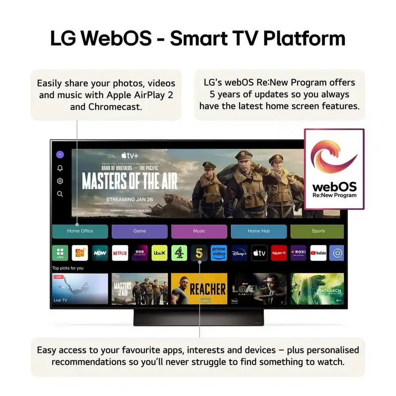 LG OLED48C46LAAEK 48" 4K OLED EVO Smart TV -