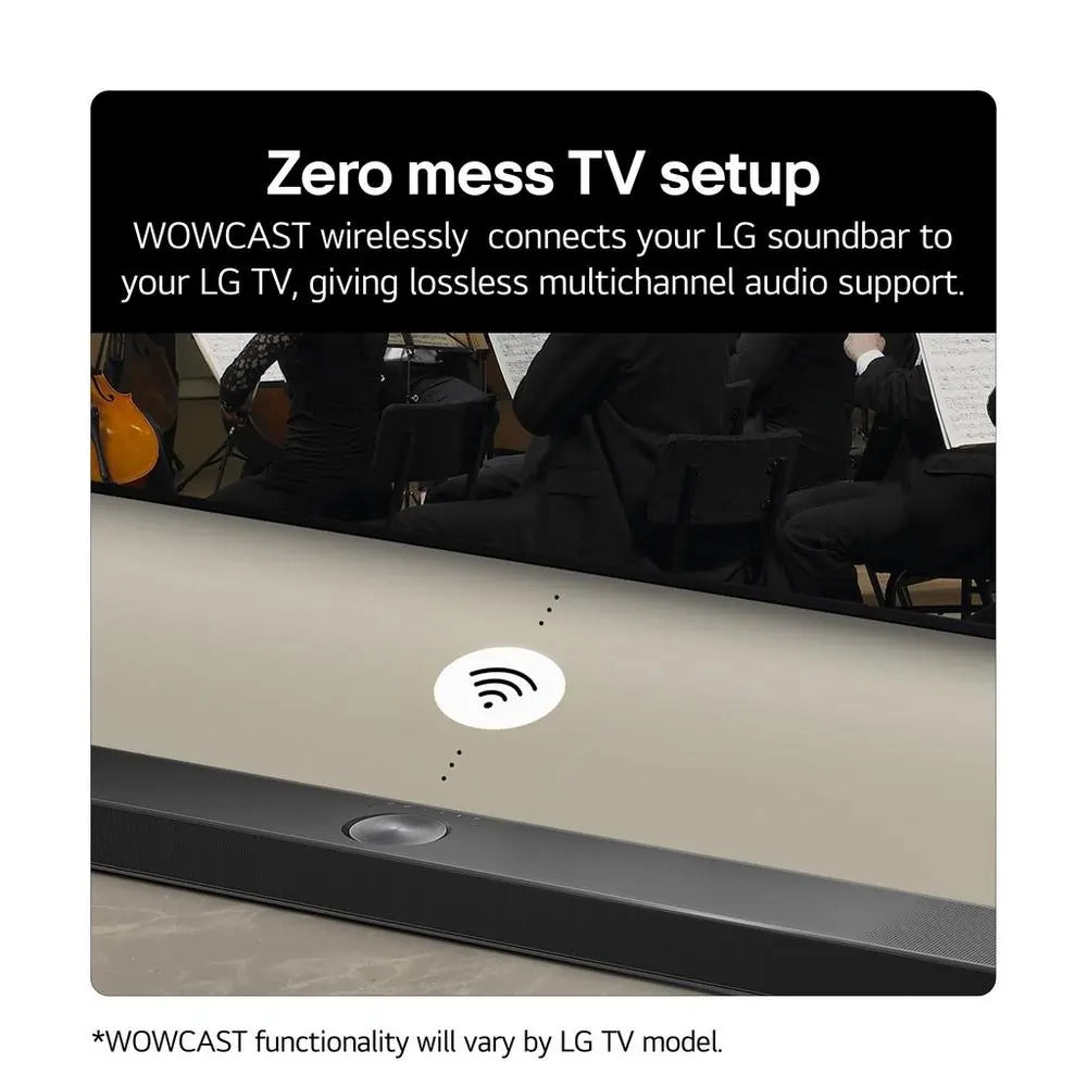 LG US90TY 570W 5.1.3ch Soundbar With Wireless Subwoofer, Black