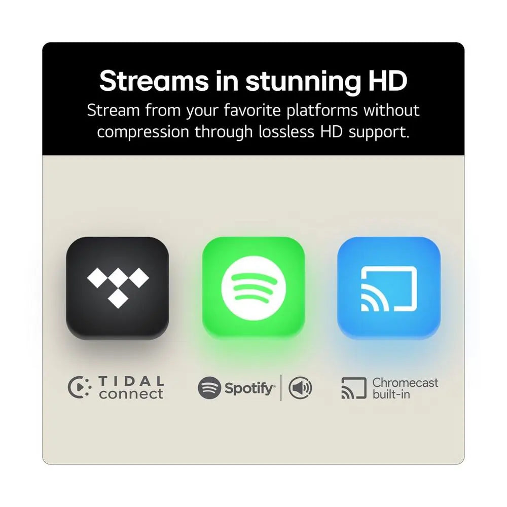 LG US90TY 570W 5.1.3ch Soundbar With Wireless Subwoofer, Black