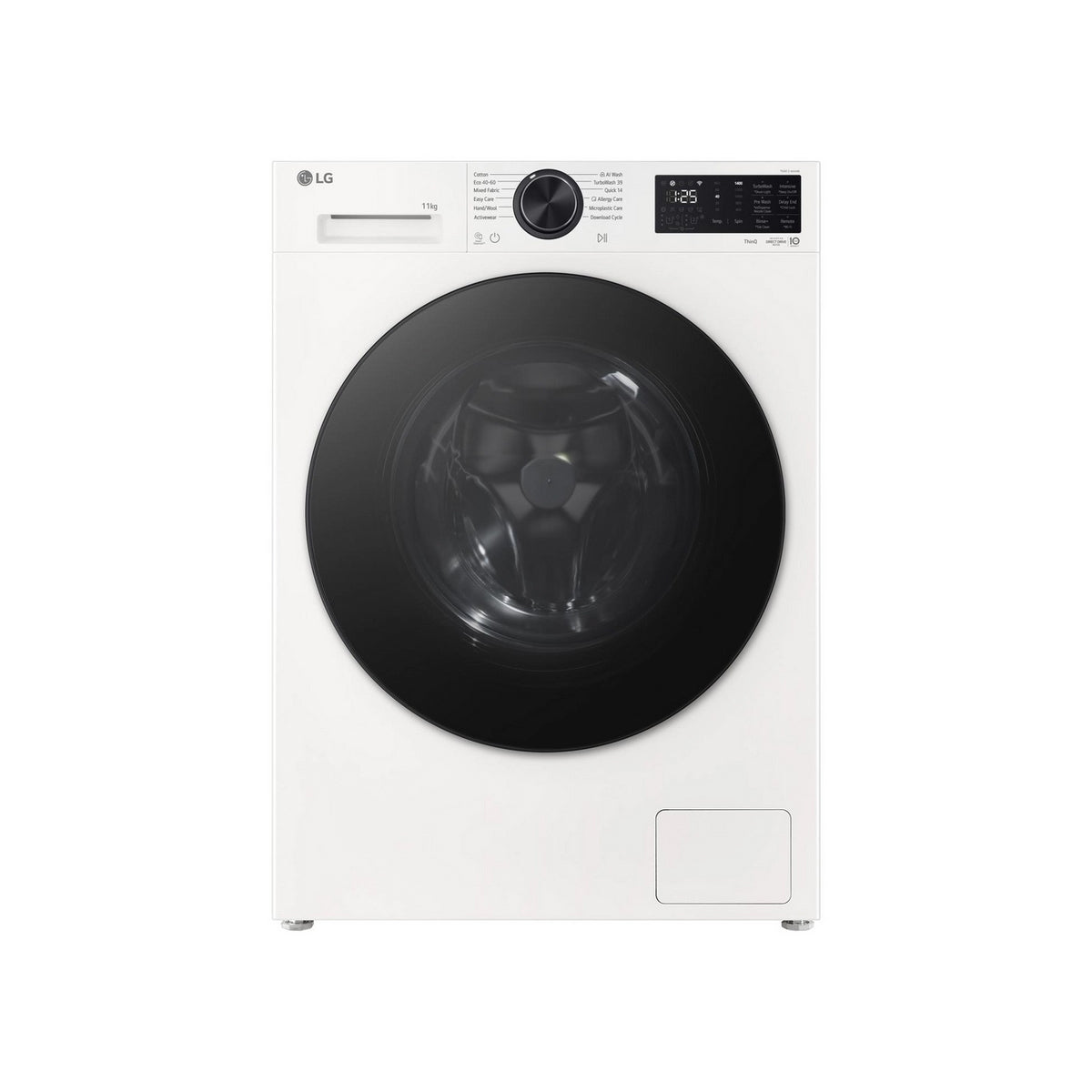 LG F4X5011TWB Series 5 AI Direct Drive Freestanding Washing Machine, 11Kg, 1400 Spin, 60cm Wide - White