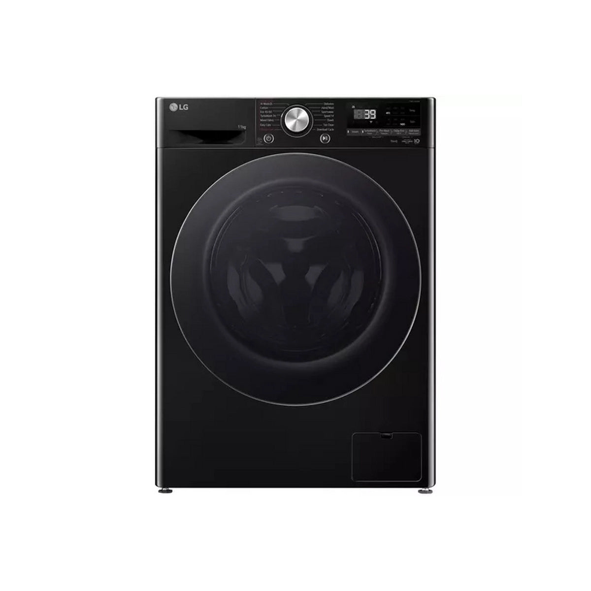 LG F4Y711NCTN1 Series 4 Pro AI Direct Drive 11Kg Freestanding Washing Machine, 60cm Wide - Onyx Black