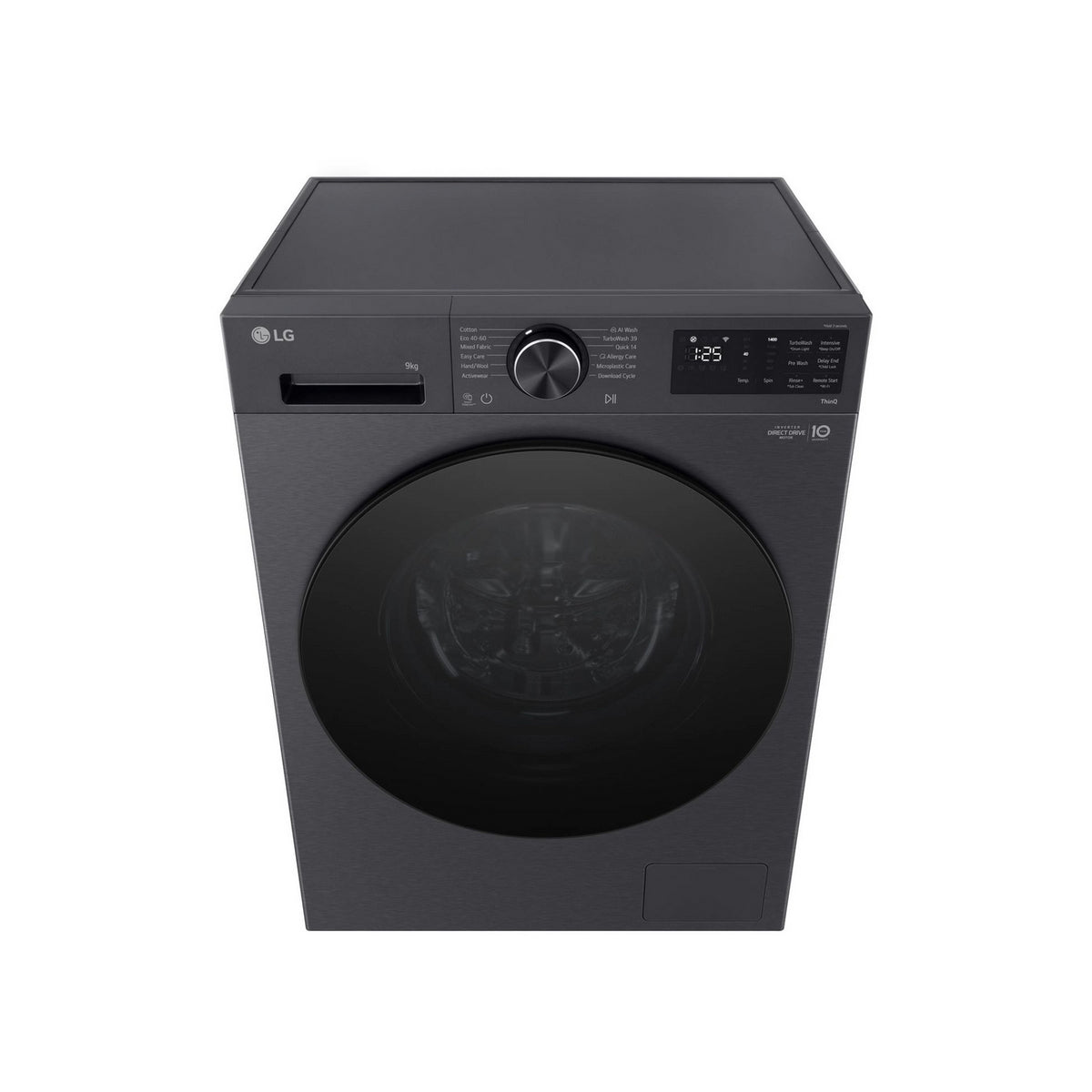 LG F2X50S9TBB Series 3 9Kg Freestanding Washing Machine, 1200rpm, 60cm Wide - Black