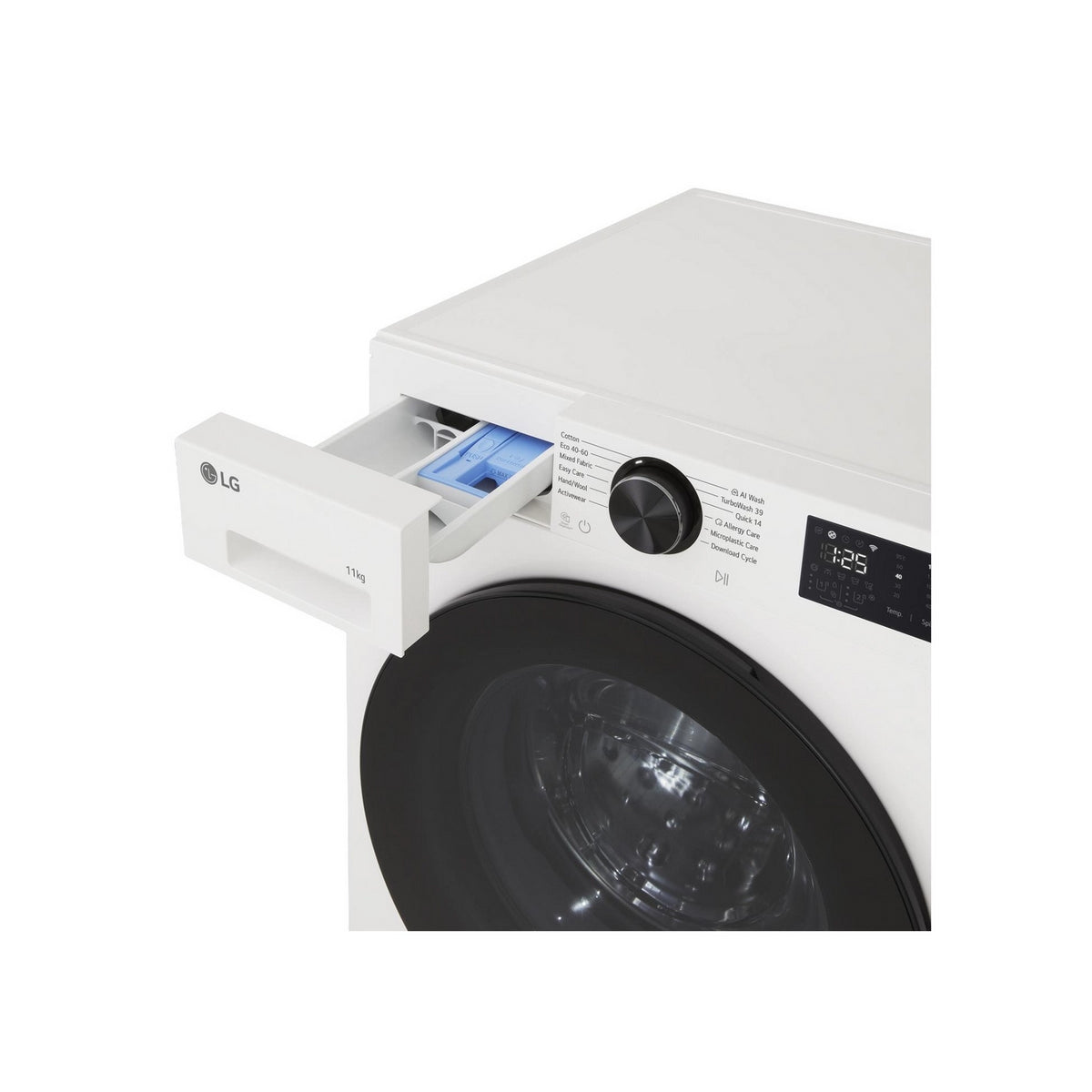 LG F4X5011TWB Series 5 AI Direct Drive Freestanding Washing Machine, 11Kg, 1400 Spin, 60cm Wide - White