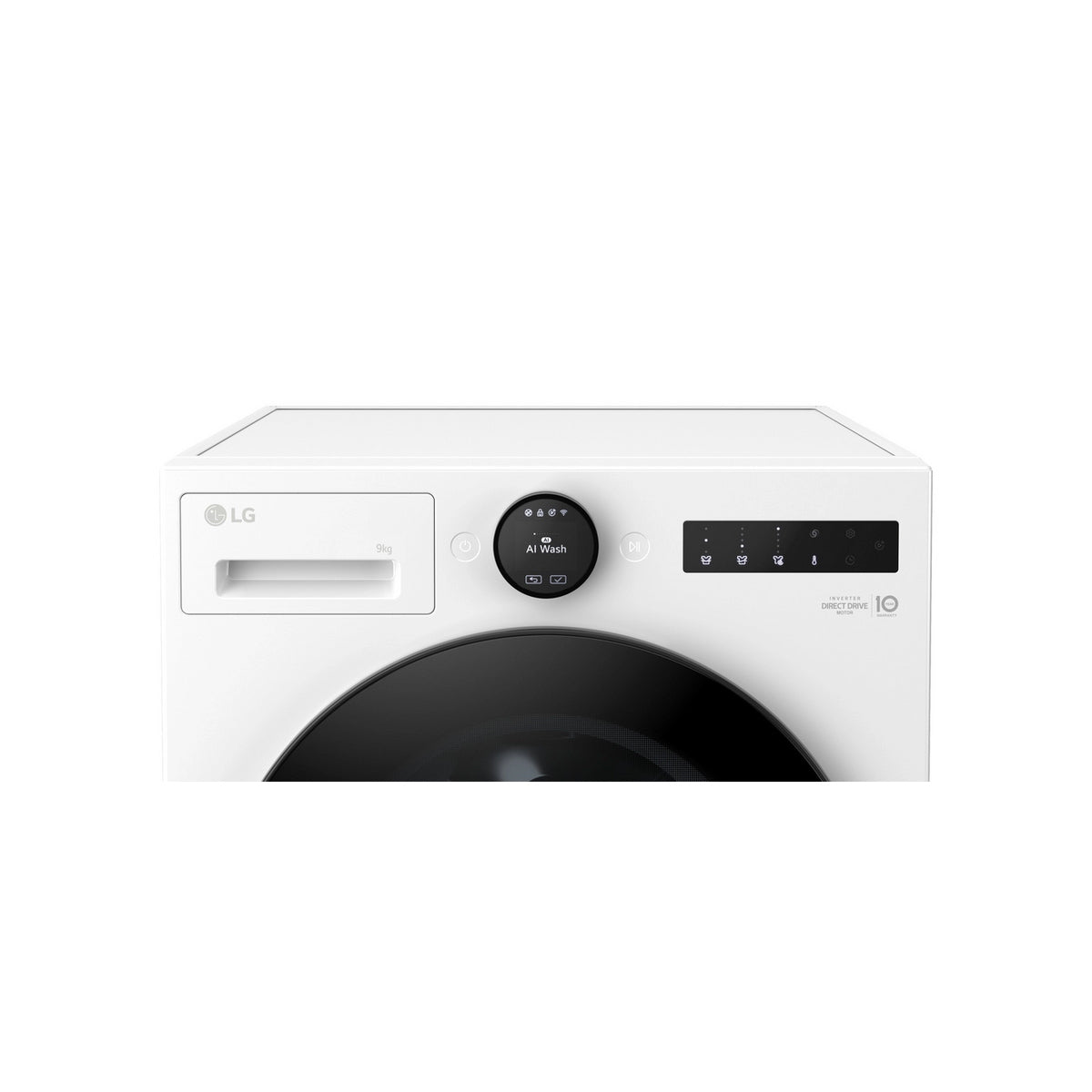 LG F4X7009TWB Series 7 9Kg Freestanding Washing Machine, 1400 Spin, AI Direct Drive, 60cm Wide - White
