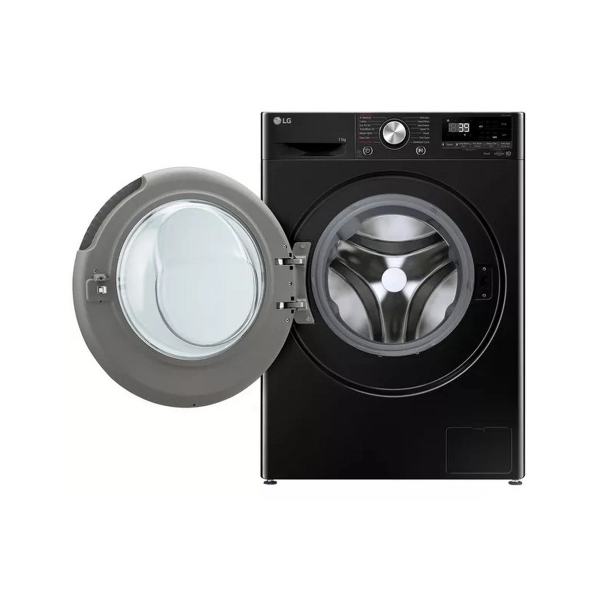 LG F4Y711NCTN1 Series 4 Pro AI Direct Drive 11Kg Freestanding Washing Machine, 60cm Wide - Onyx Black