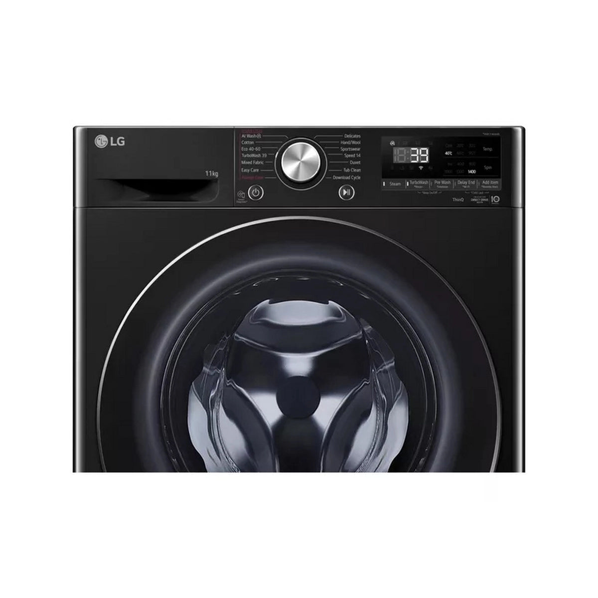 LG F4Y711NCTN1 Series 4 Pro AI Direct Drive 11Kg Freestanding Washing Machine, 60cm Wide - Onyx Black
