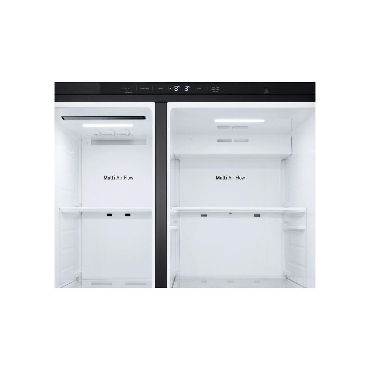 LG GSLC40EPPE 50/50 Freestanding Total No Frost American Fridge Freezer, 638 Litre, 91.3cm Wide - Matte Black