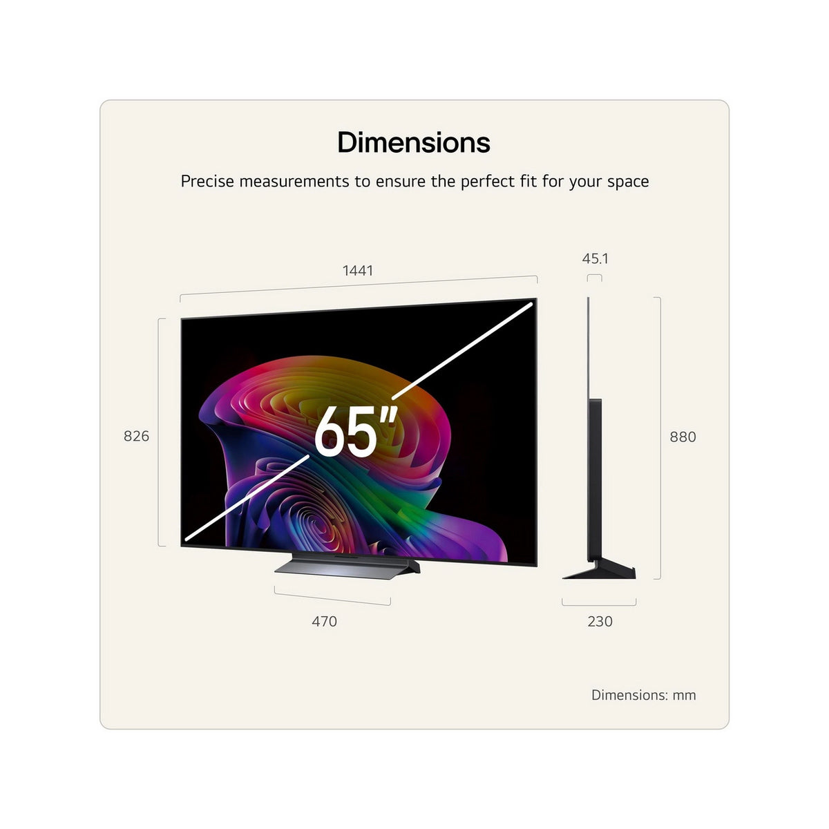 LG OLED65C66LB.AEK 65" 4K OLED evo AI Smart TV