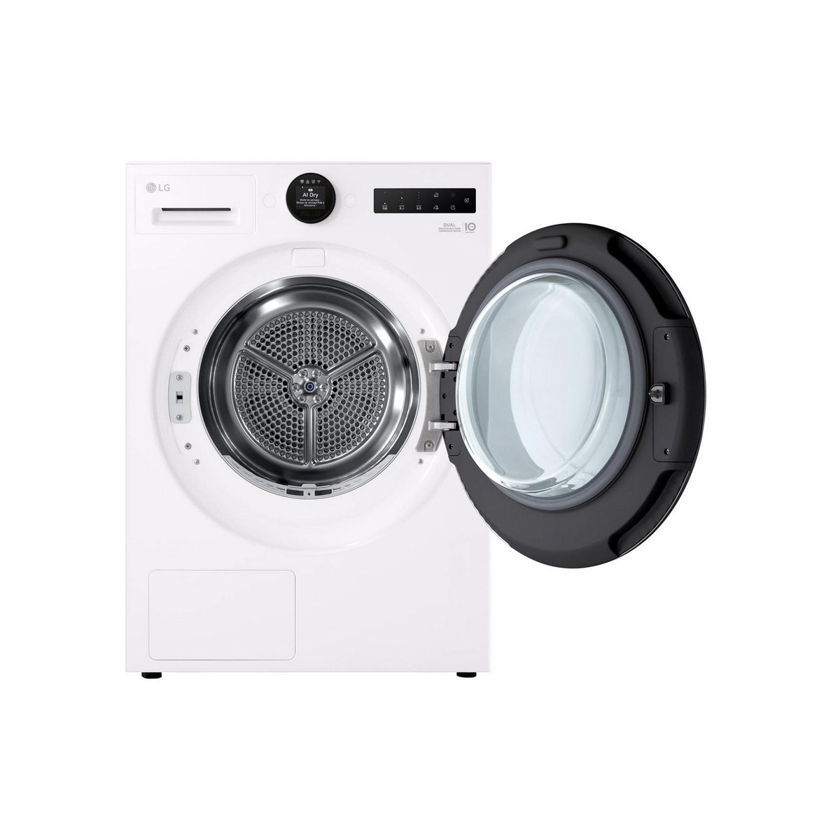 LG RHX7009TWB Series 7 9Kg Freestanding Heat Pump Tumble Dryer, 60cm Wide - White