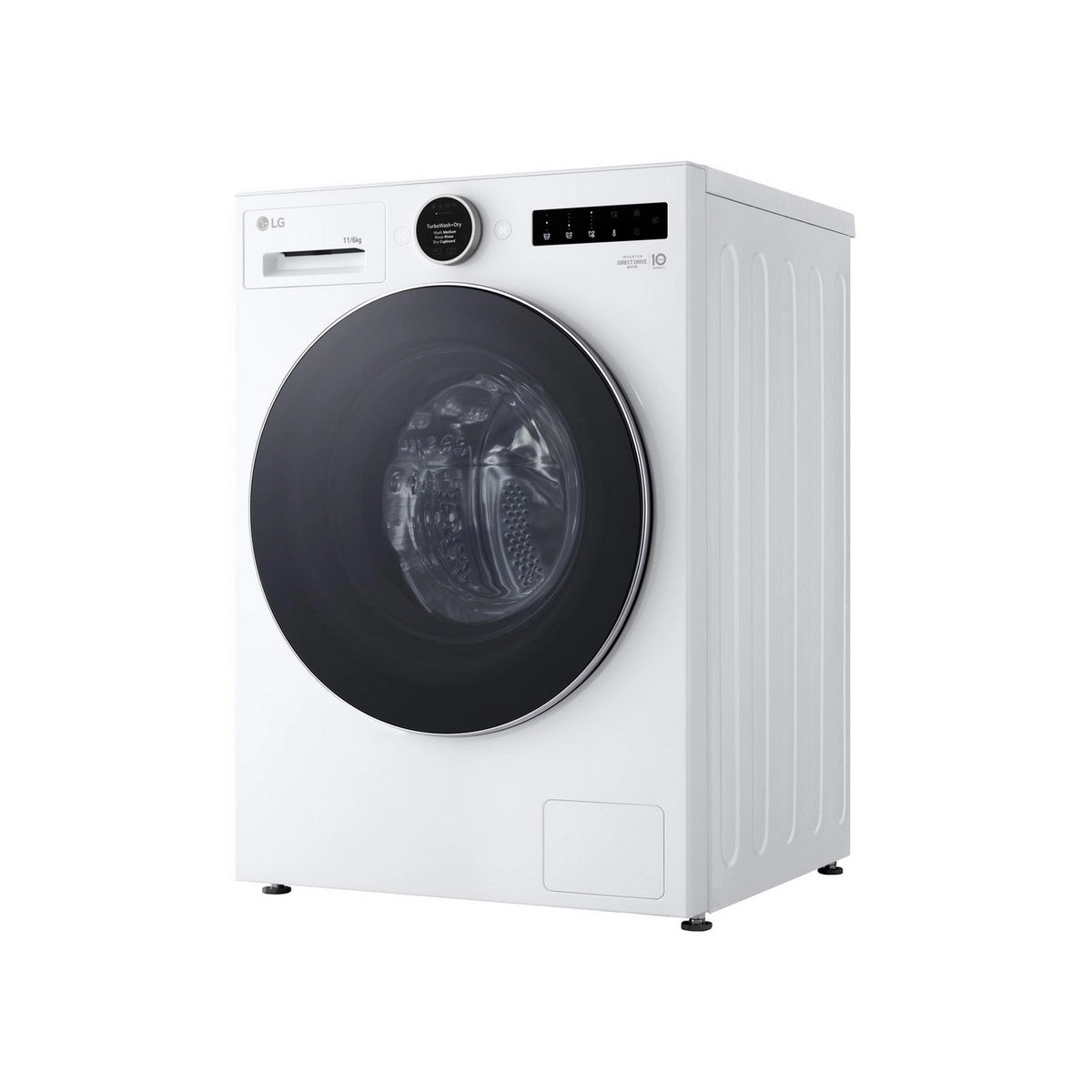 LG WHX9016TLC Series 10 11kg/6kg Freestanding Heat Pump Washer Dryer, AI Direct Drive, 60cm Wide - White