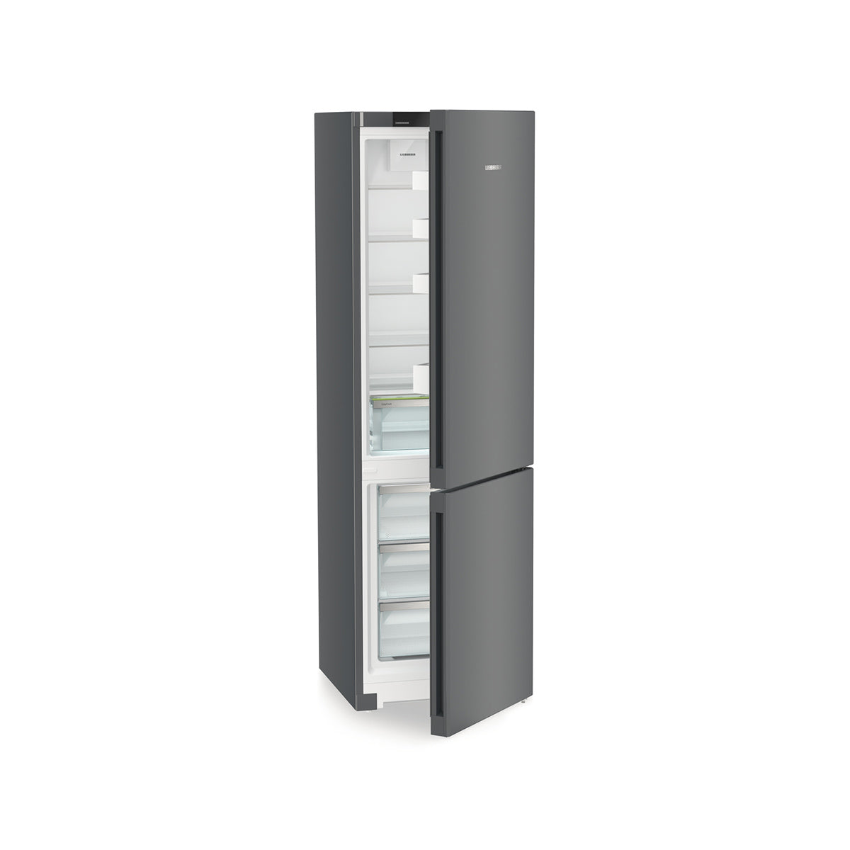 Liebherr CNdgc 5703 Pure Freestanding Combined Fridge Freezer With EasyFresh And NoFrost, 371 Litre, 59.7cm Wide - Dark Grey