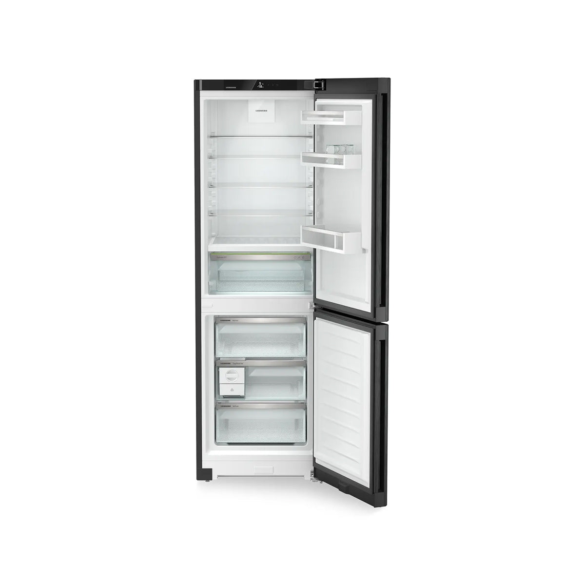 Liebherr CBNbda 5223 Plus Freestanding Fridge Freezer With BioFresh And NoFrost, 320 Litre, 59.7cm Wide - Black