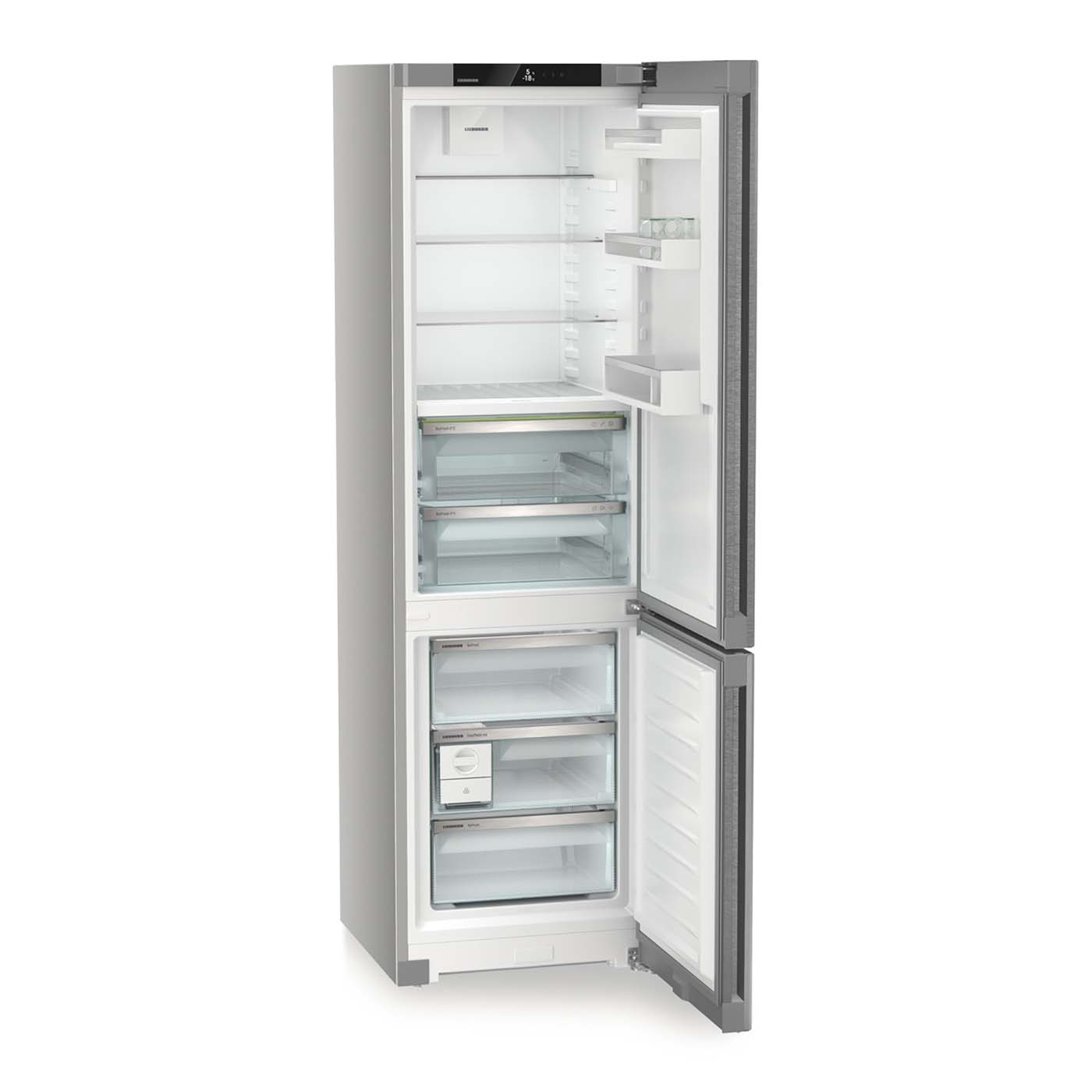 Liebherr CBNsda 572i Plus No Frost Fridge Freezer, 70/30, Steel Door, A Rated