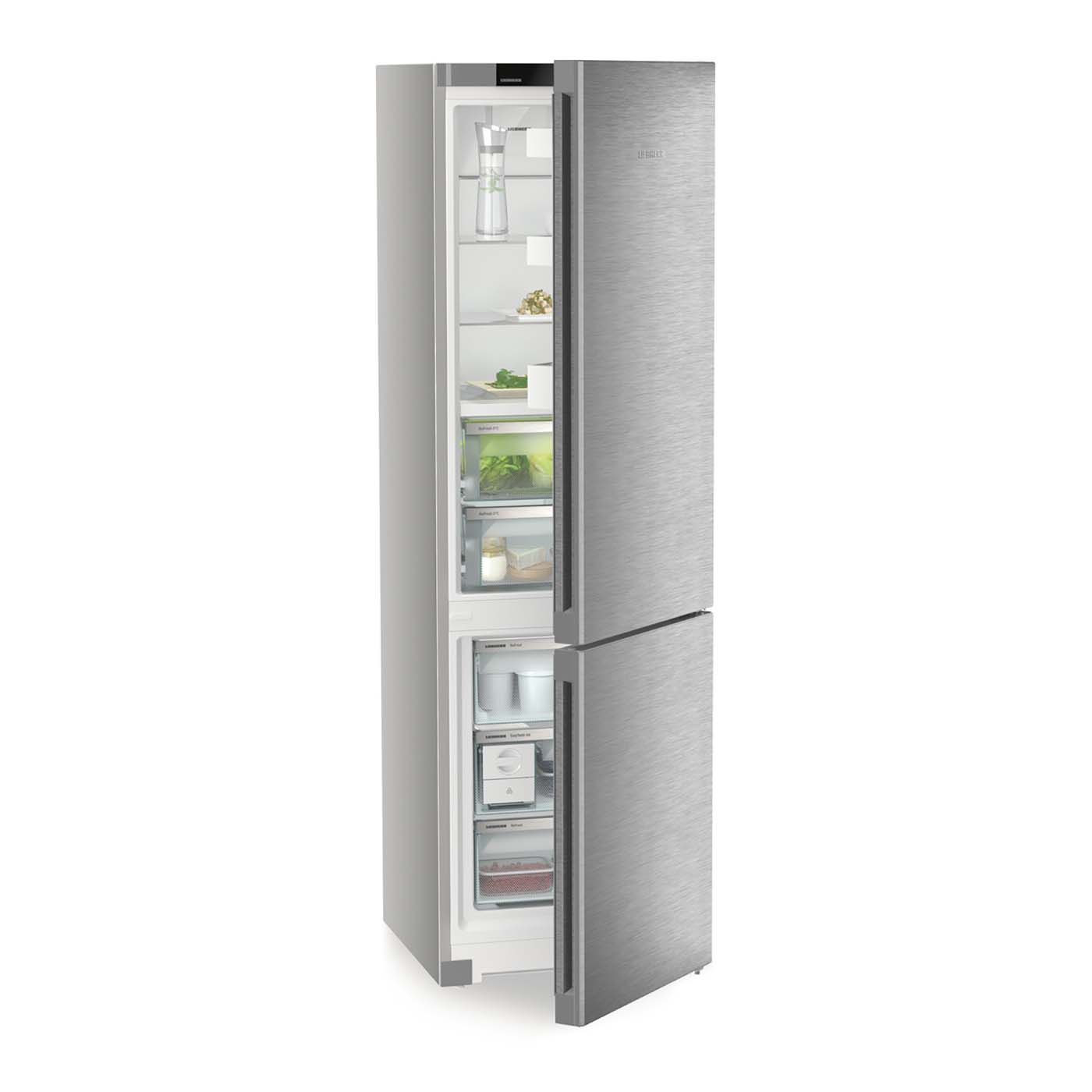 Liebherr CBNsda 572i Plus No Frost Fridge Freezer, 70/30, Steel Door, A Rated