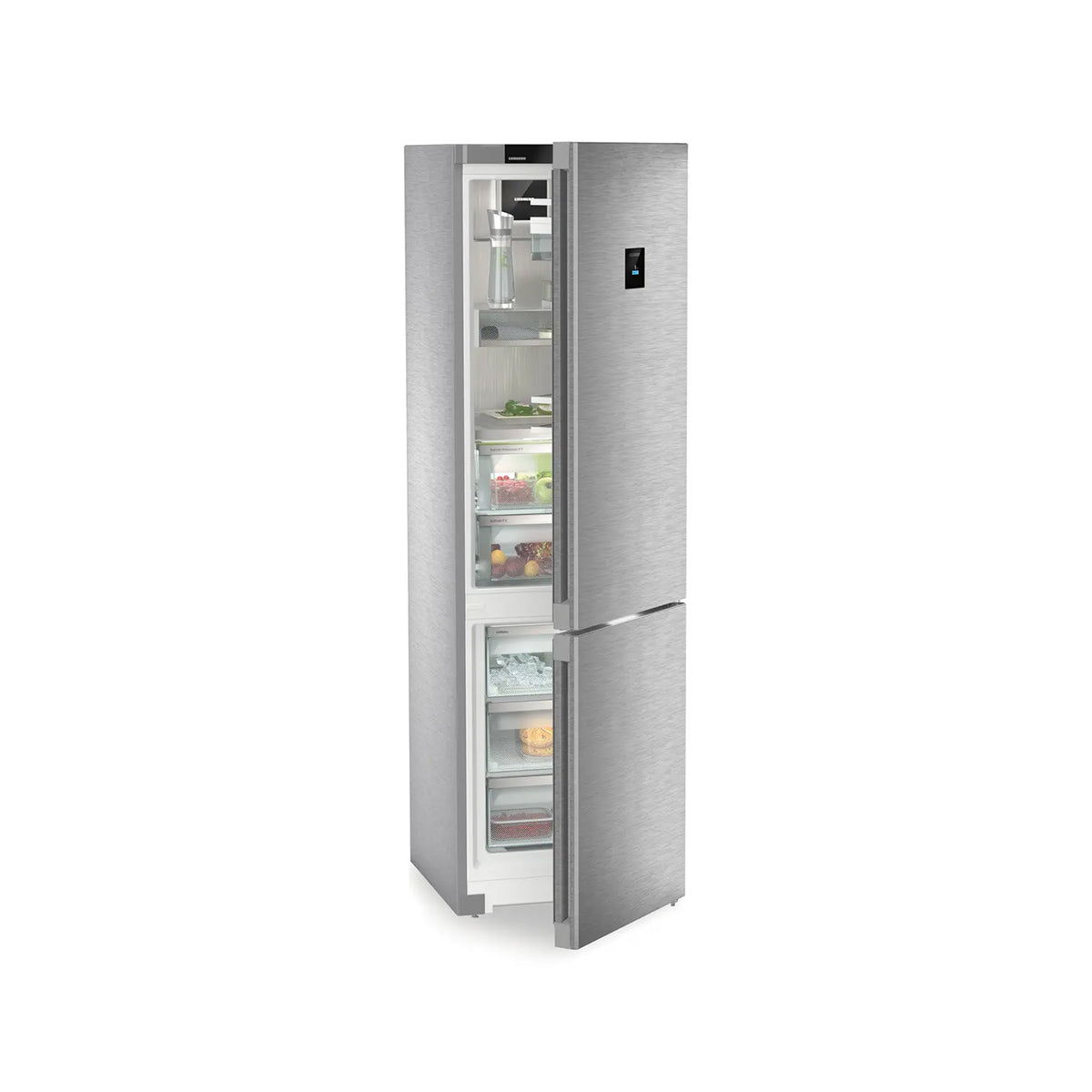 Liebherr CBNstb 579i Peak Freestanding Fridge-Freezer With BioFresh Professional And NoFrost, 362 Litre, 59.7cm Wide - Stainless Steel