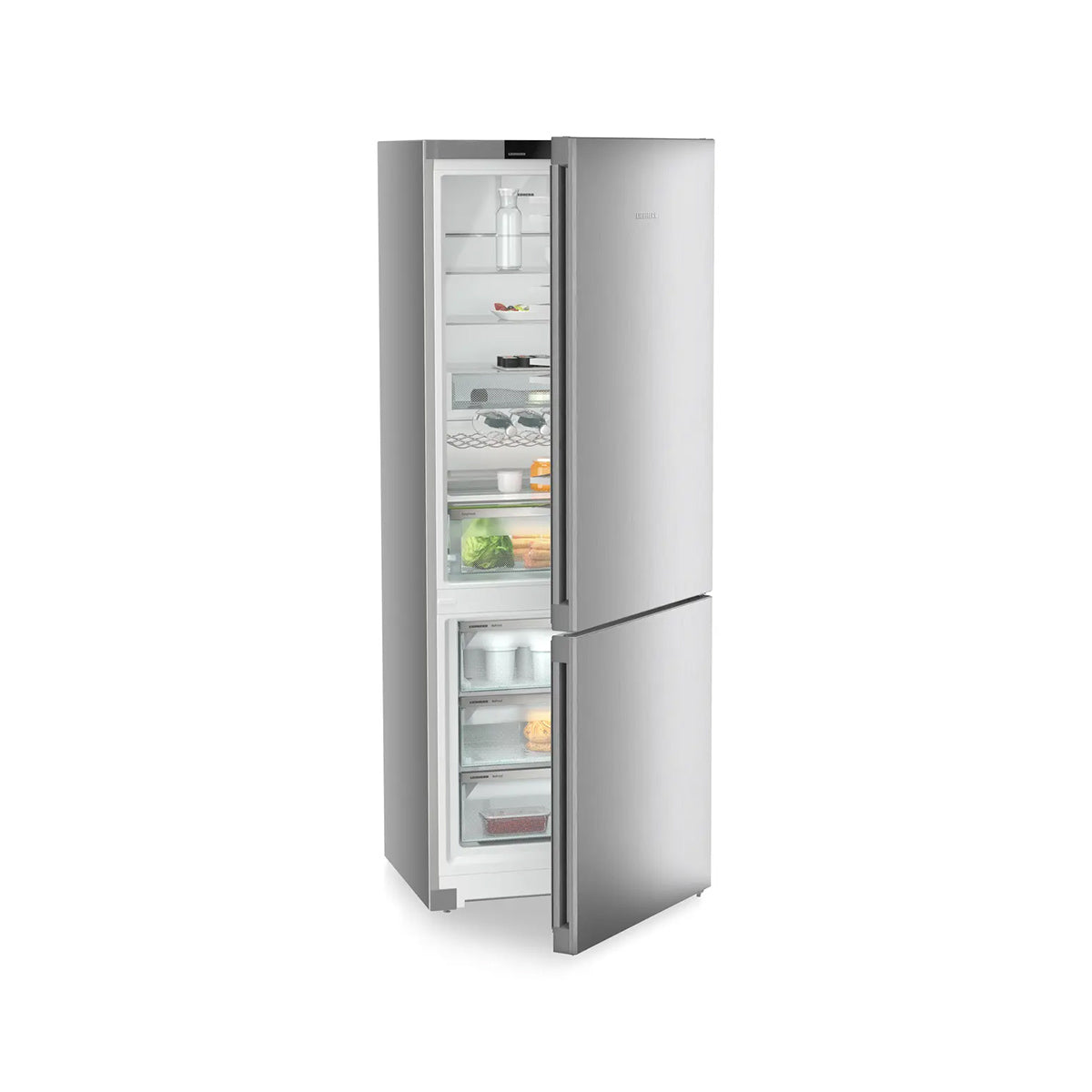 Liebherr CNsfa 7723 Plus 485 Litre Freestanding Combined Fridge Freezer with EasyFresh and NoFrost, 74.7cm Wide - Silver