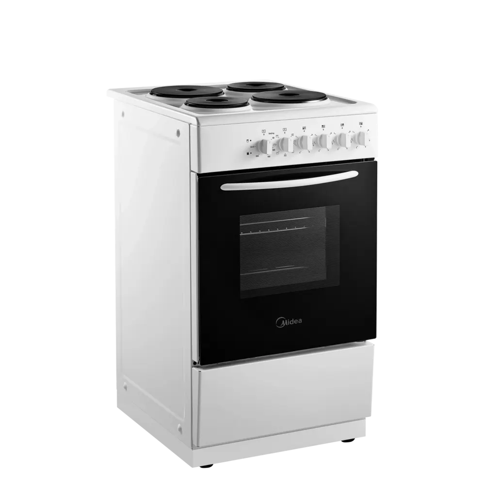 Midea MFO20DME4H109-WH 50cm Single Oven Electric Cooker with Solid Plate Hob, White