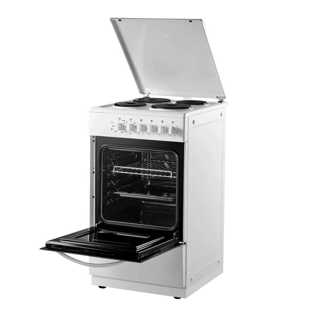 Midea MFO20DME4H109-WH 50cm Single Oven Electric Cooker with Solid Plate Hob, White