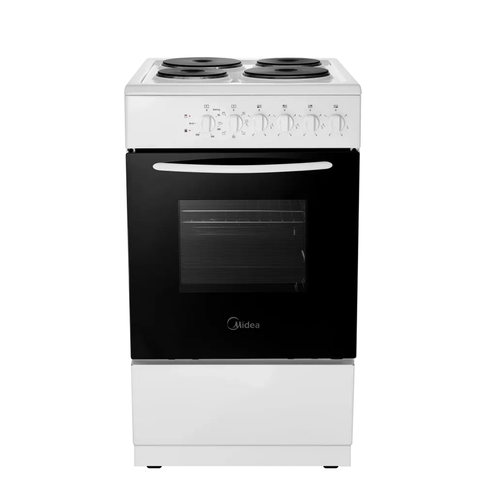 Midea MFO20DME4H109-WH 50cm Single Oven Electric Cooker with Solid Plate Hob, White