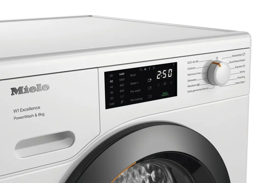 Miele WEB365 WCS 8kg 1400 Spin Washing Machine, Lotus White