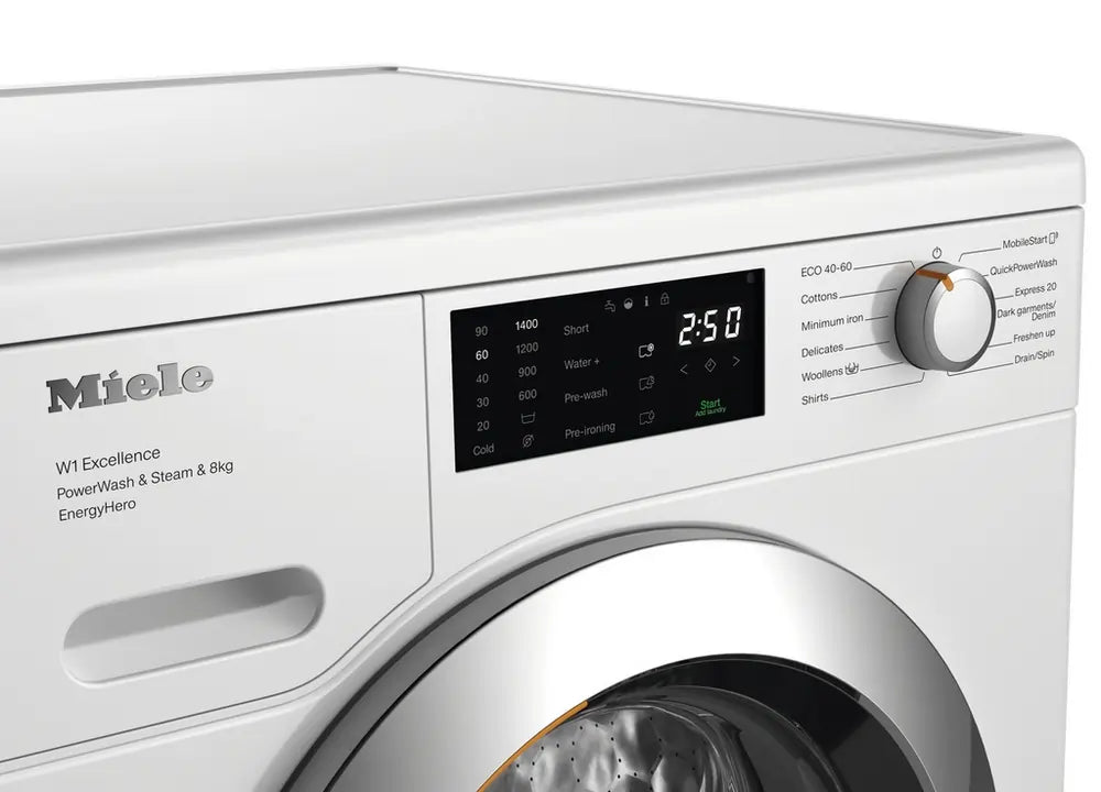 Miele WEE385 WCS 8kg 1400 Spin Washing Machine, Lotus White