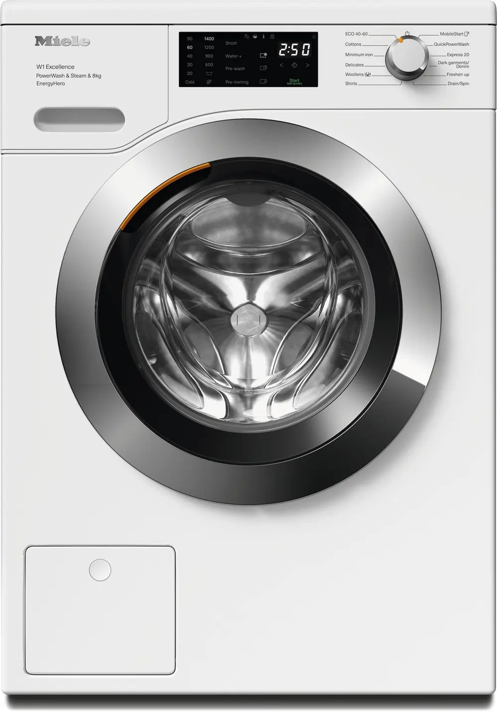 Miele WEE385 WCS 8kg 1400 Spin Washing Machine, Lotus White