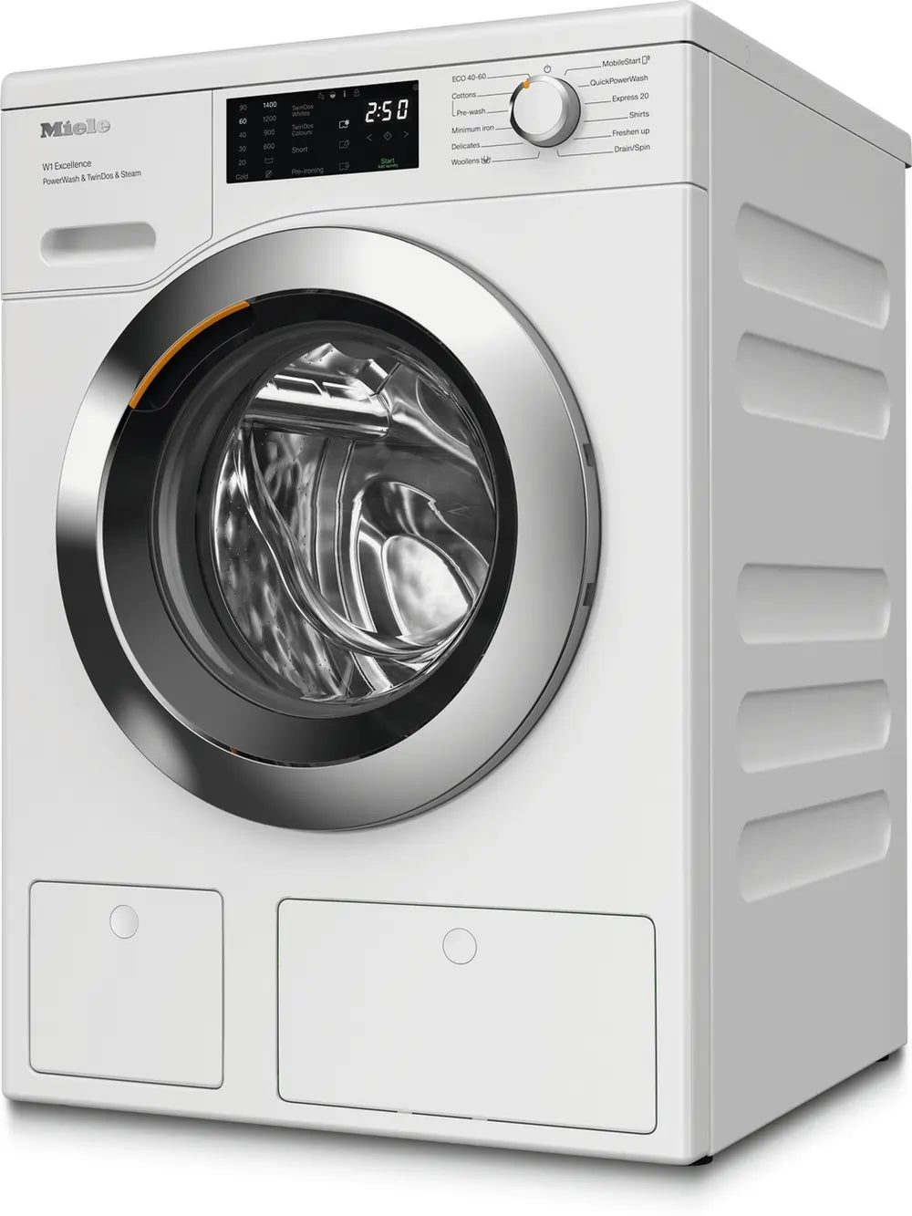 Miele WEG885 WCS 9kg 1400 Spin Washing Machine, Lotus White