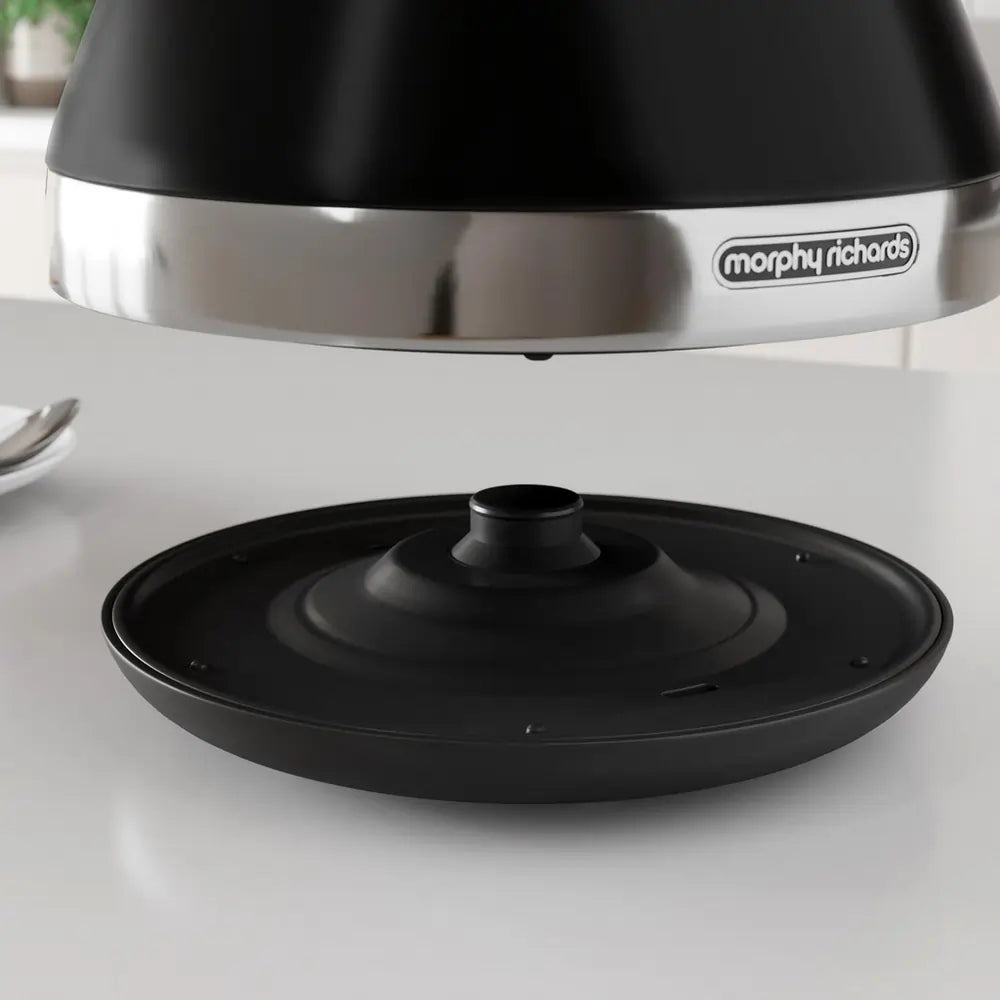 Morphy Richards Venture 100131 3kW 1.5 Litre Pyramid Rapid Boil Cordless Kettle, Black