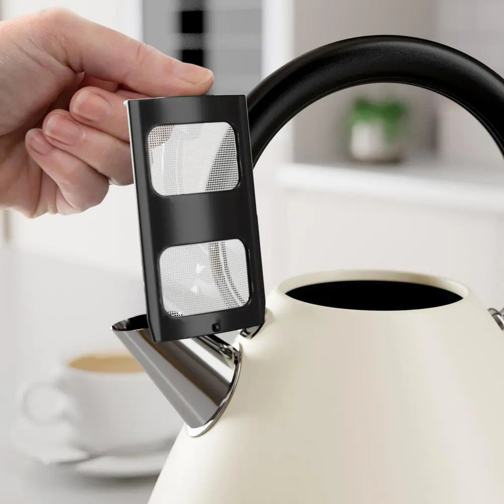 Morphy Richards Venture 100132 3kW 1.5 Litre Pyramid Rapid Boil Cordless Kettle, Cream