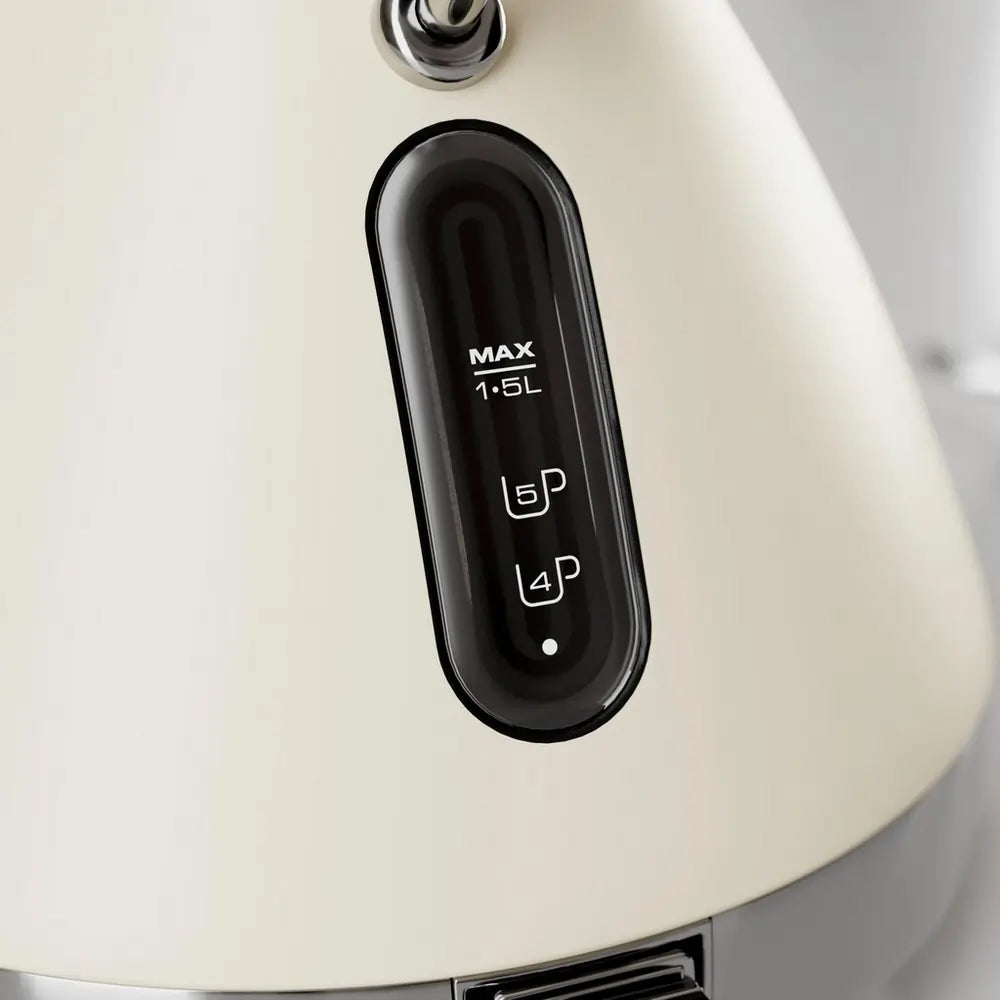 Morphy Richards Venture 100132 3kW 1.5 Litre Pyramid Rapid Boil Cordless Kettle, Cream