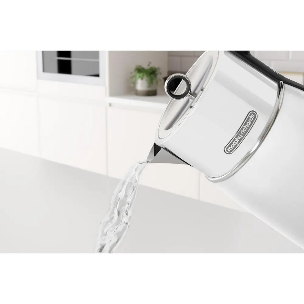 Morphy Richards Signature 100704 3kW 1.5 Litre Cordless Kettle, Matte Moonlight White