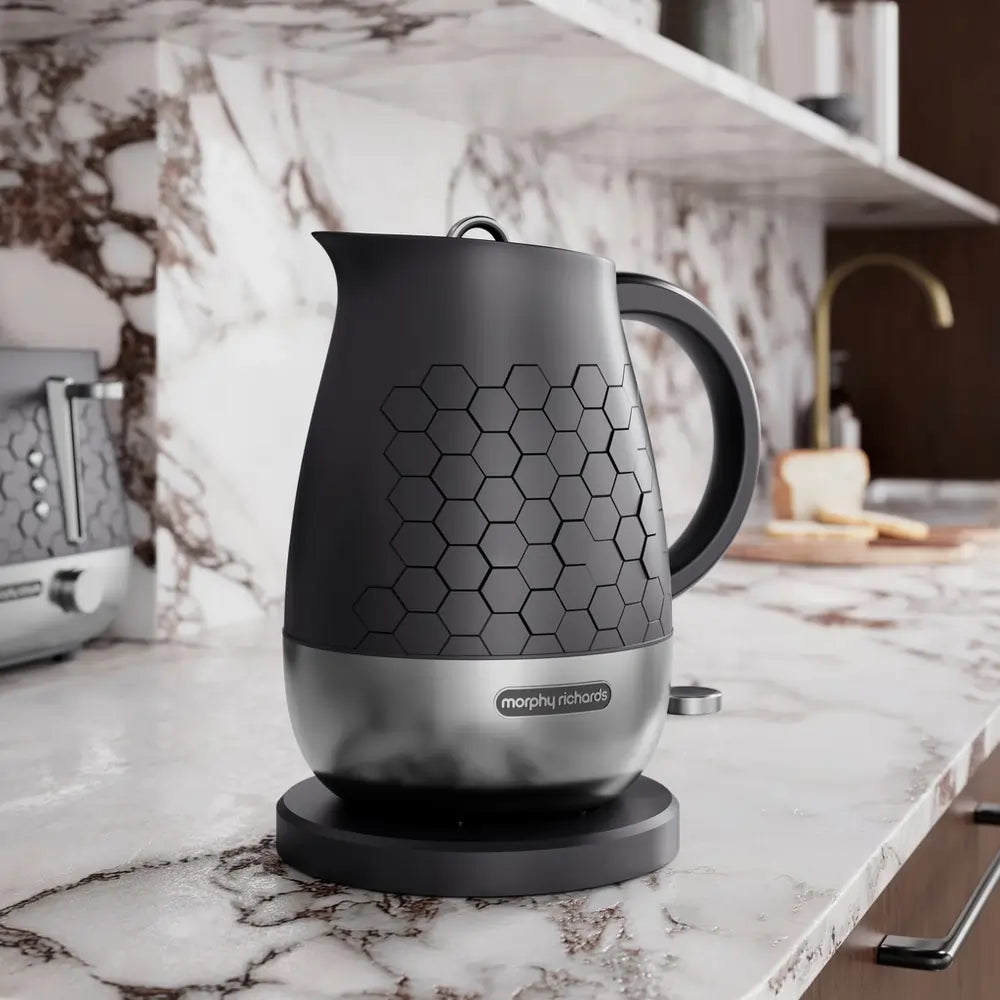 Morphy Richards 103020 Cassini 1.7 Litre Cordless Electric Kettle, Moonless Night Black