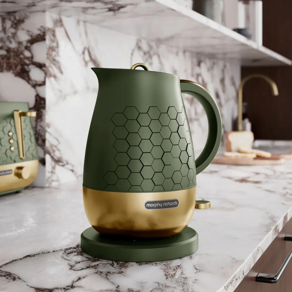 Morphy Richards 103022 Cassini 1.7 Litre Cordless Electric Kettle, Olivine Green
