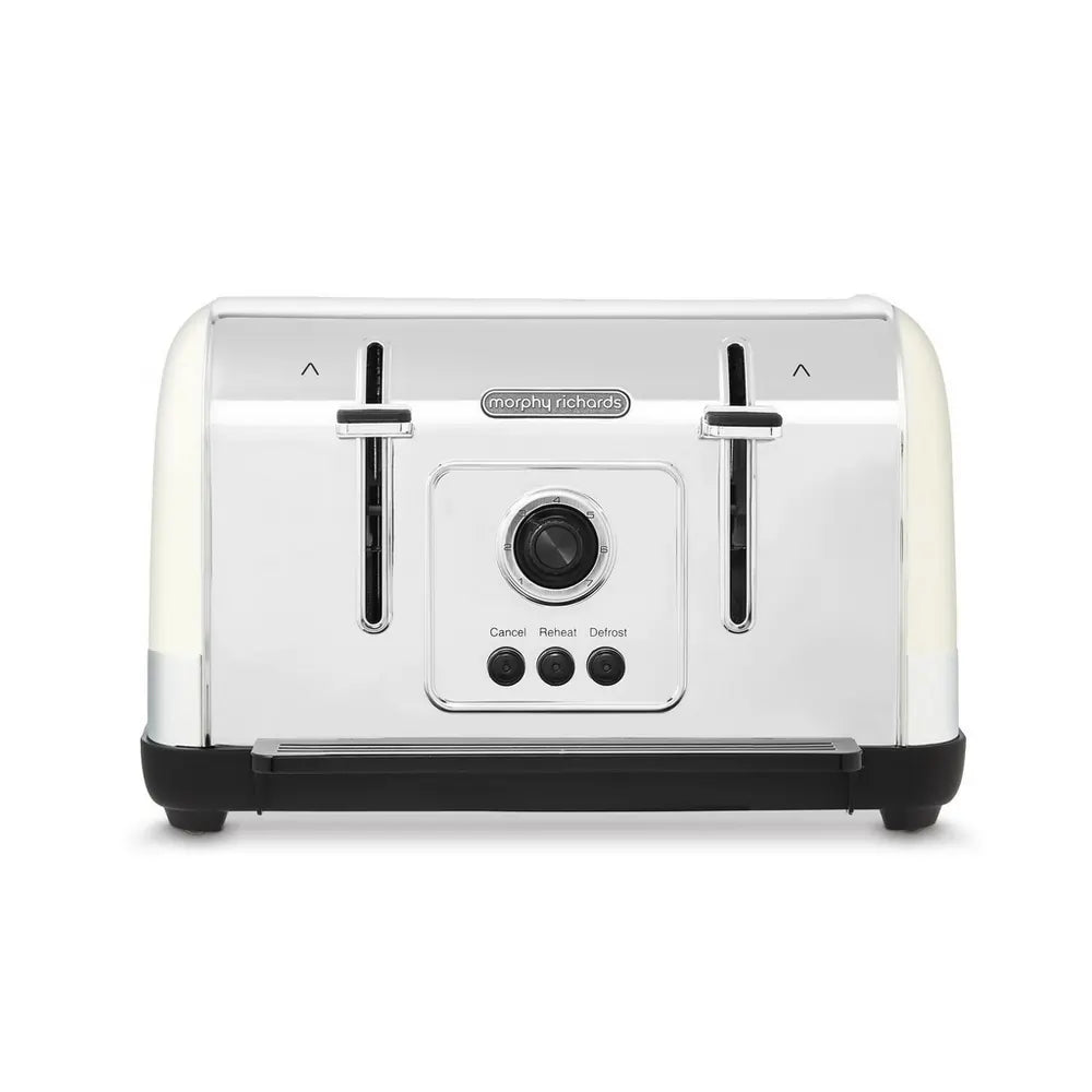 Morphy Richards Venture 240132 4-Slice Toaster, Cream