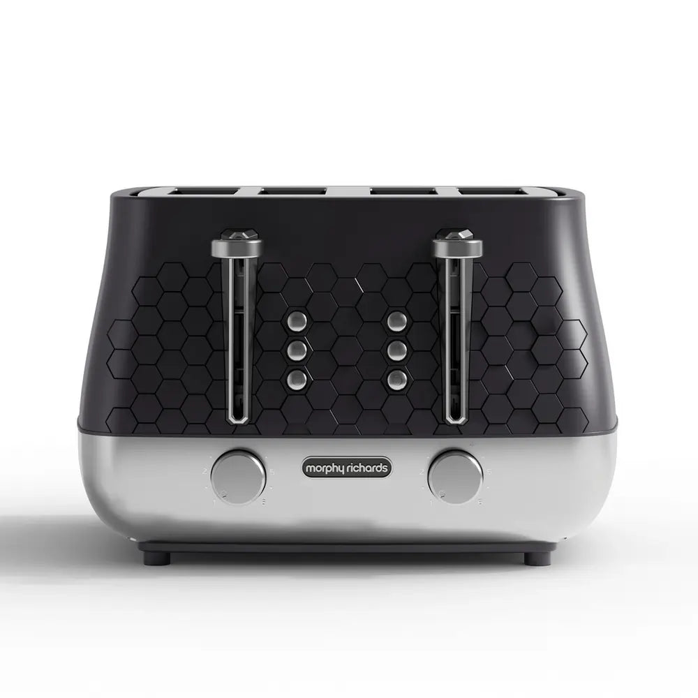 Morphy Richards 243020 Cassini 4-Slice Toaster Moonless Night, Black