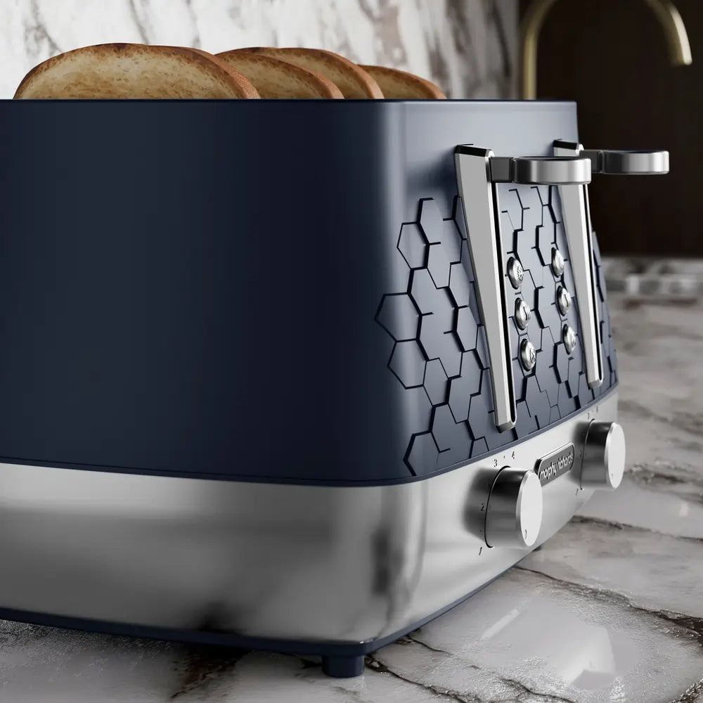 Morphy Richards 243021 Cassini 4-Slice Toaster, Outer Space Blue