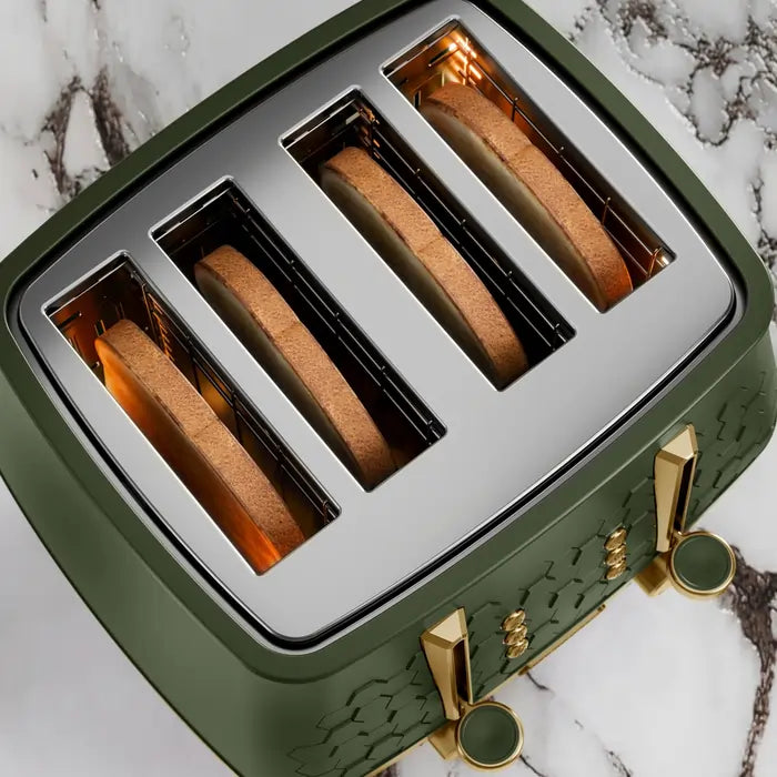 Morphy Richards 243022 Cassini 4-Slice Toaster, Olivine Green
