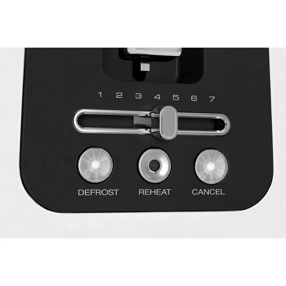 Morphy Richards Signature 245704 Long Slot 4-Slice Toaster, Moonlight White