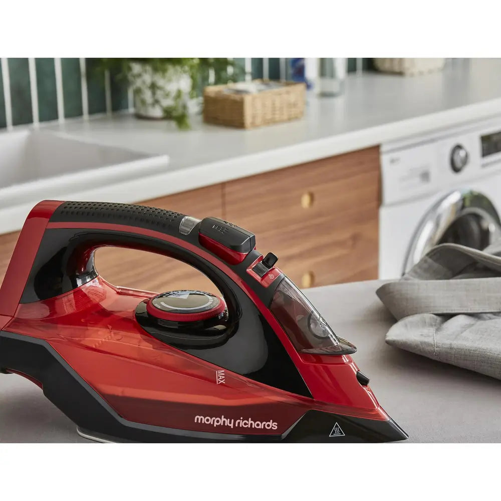 Morphy Richards 303250 EasyCharge 2400W Cordless Steam Iron, Red