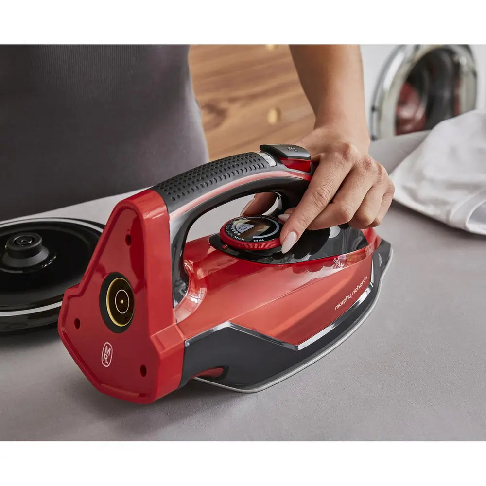 Morphy Richards 303250 EasyCharge 2400W Cordless Steam Iron, Red