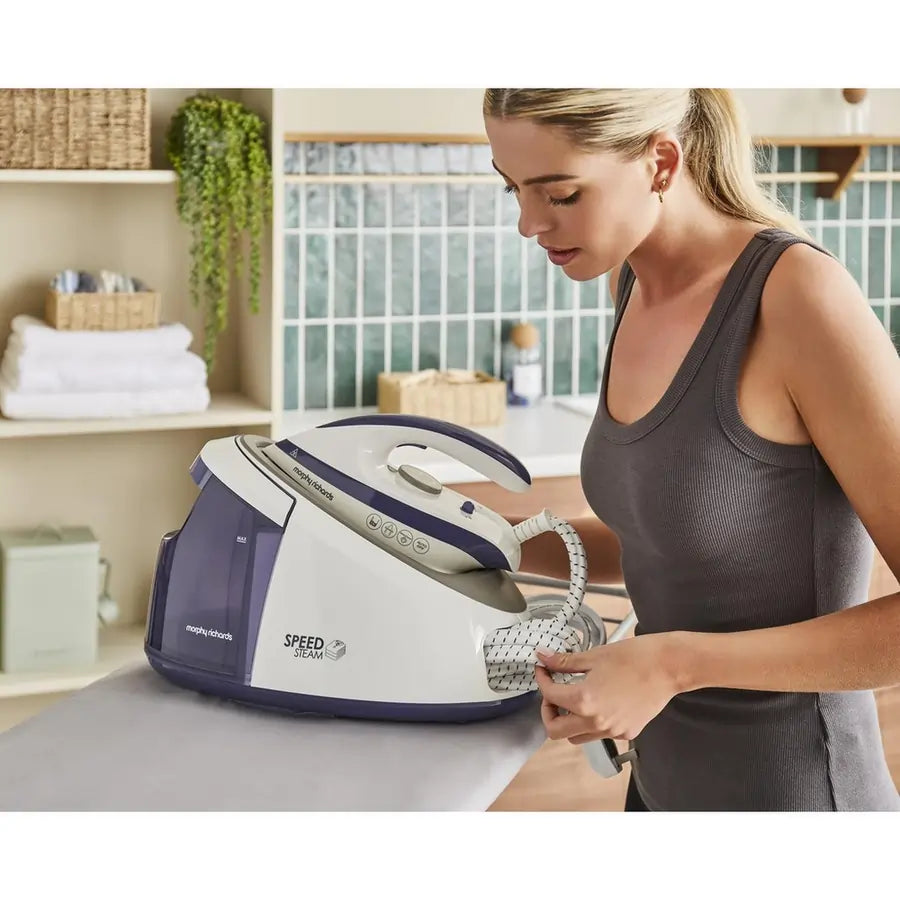 Morphy Richards 333202 Speed Steam 3000W Steam Generator Iron, Purple