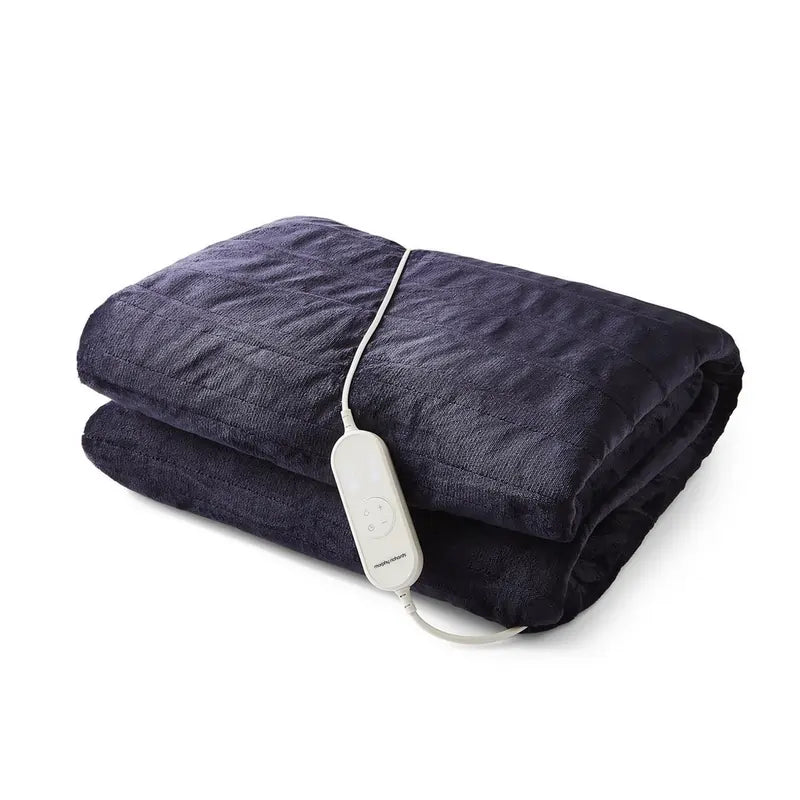 Morphy Richards 610005 Teddy & Flannel Heated Luxury Throw 200cm x 180cm, Blue